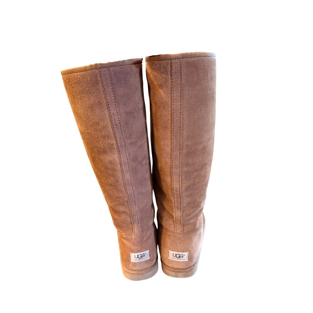 UGGxAnthropologie 9 Classic Ultra Tall Boots $295 Knee High Shearling Chestnut - Picture 6 of 14